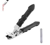 Vianys Orthoclip, Stainless Steel Nail Clippers 2025 New Ppnon-Slip Handle, 180° Wide Jaw for Thick Toenail Clippers, Double Configuration of Oblique and Flat Mouth with Long Handle (1)