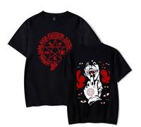Viaopo Boy's T-Shirt Round Neck Short Sleeve Anime Hellsing Ultimate Printed Short-Sleeved Cotton Men Women Summer T Shirt Unisex Streetwear XS-3XL-Black||l