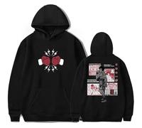 Viaopo Hoodies Boys' Loose Fleece Comfortable Hoody Anime Hajime No Ippo Unisex Long Sleeves Pullovers Men's and Women's Top Street-Style Harajuku Long-Sleeved XS-4XL-Black||x_l