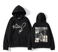 Viaopo Hoodies Miley Singer Cyrus Music Album Print Pullover Loose Long Sleeve Hoodies Men's Women's Y2K Hip Hop Style Print Sweatshirts XS-3XL-Black||m