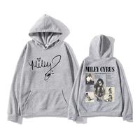 Viaopo Hoodies Miley Singer Cyrus Music Album Print Pullover Loose Long Sleeve Hoodies Men's Women's Y2K Hip Hop Style Print Sweatshirts XS-3XL-Grey||x_s