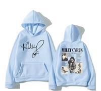 Viaopo Hoodies Miley Singer Cyrus Music Album Print Pullover Loose Long Sleeve Hoodies Men's Women's Y2K Hip Hop Style Print Sweatshirts XS-3XL-Aqua blue||x_s
