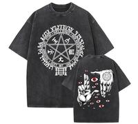 Viaopo T-Shirt Boy's Washed Round Neck Cotton Short Sleeve Anime Hellsing Ultimate Printed Short-Sleeved Cotton Men Women Summer T Shirt Unisex Streetwear XS-3XL-Two||x_l