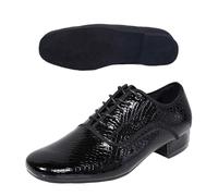 Viaoragiosa Latin Dance Shoes Man,Men's Low-heeled Dance Shoes,Salsa Latin Tango Practice Shoe For Male,Suede Sole,Rubber Sole,Soft Leather,for Modern,Samba,Rumba,Ballroom