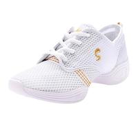 Viaoragiosa Line Dancing Shoes,Team Sports Dance Shoes,Walking Dance Shoes,Athletic Walking Dance Shoes,Breathable Air Cushion Comfy Mesh Shock Absorption Cheerleading Training Dance Shoes