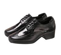 Viaoragiosa Men Breathable Leather Ballroom,Men'S Ballroom Dance Shoes,Latin Dance Shoes Lace-Up,4.5cm,Light,Fold Resistance,Low Heels,For Modern Standard Cha-Cha,Prom,Salsa,Tango