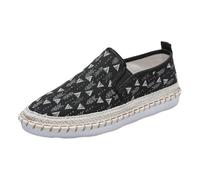 Viaoragiosa Men's Canvas Mesh Slip On Canvas Shoes,Men's Slip On Flat Canvas Shoes,Stable,Fitting,Refreshing,Suitable for Walking,Traveling,Playing at The Beach,Shopping,Dating Black