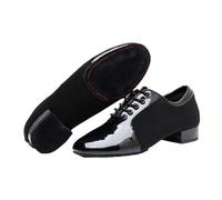 Viaoragiosa Men's Indoor Dance Shoes,Men's Low-heeled Dance Shoes,Men Breathable Leather Ballroom,Lace Up,Split Sole,Full Sole,For Salsa Tango Waltz Ballroom Latin