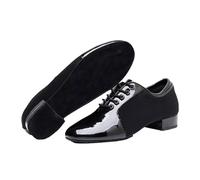 Viaoragiosa Men's Indoor Dance Shoes,Men's Low-heeled Dance Shoes,Men Breathable Leather Ballroom,Lace Up,Split Sole,Full Sole,For Salsa Tango Waltz Ballroom Latin