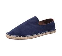 Viaoragiosa Men's Slip On Flat Canvas Shoes,Canvas Shoes for Men,Breathable,Wear Resistant,Lightweight,Suitable for Walking,Traveling,Playing at The Beach,Shopping,Watching Movies Blue