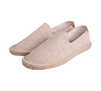 Viaoragiosa Men's Slip On Flat Canvas Shoes,Canvas Shoes for Men,Breathable,Wear Resistant,Lightweight,Suitable for Walking,Traveling,Playing at The Beach,Shopping,Watching Movies