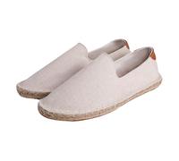 Viaoragiosa Men's Slip On Flat Canvas Shoes,Canvas Shoes for Men,Breathable,Wear Resistant,Lightweight,Suitable for Walking,Traveling,Playing at The Beach,Shopping,Watching Movies White