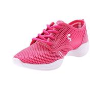 Viaoragiosa Womens Dance Sneakers,Ladies Split Sole Walking Dance Sports Shoes,Breathable Dance Trainers Line Dancing Shoes,Womens Mesh Split Sole,Comfortable,For Gym Sport Aerobics Cheerleading