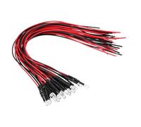 VIAPUICE 20 Pcs 3mm Pre-Wired LED Lights Emitting Diodes Cool White 6V