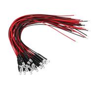 VIAPUICE 30 Pcs 3mm Pre Wired LED Diode Light Emitting Diodes Red 12V