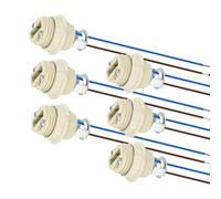 VIAPUICE G9 Lamp Holder 10 Packs, Light Socket with Wire 5.9" Length Heat-Resistant Maximum 250V 100W Metal Ring Lamp Fixture Replacement for G9 Base LED & CFL & Halogen Bulbs