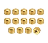 VIAPUICE Lamp Screw Cap M4x10.6mm, 14Pcs Knurled Threaded Cap Nuts | Decorative Lamp Shade Finial Knob Replacement Parts for Light Fixture Decor Repair Household DIY, Electroplated Gold
