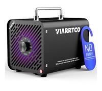 VIARRTCO 15000mg/h Ozone Machine Generator Air Odor Removal Ionizer Up to 3000+ Square Feet for Home, Car, Basement, Garage, Smoke, Pet Room - Metallic Black