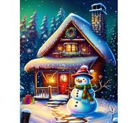 Viart Christmas Paint by Numbers for Adults-Christmas Snowman Painting by Numbers for Adults, Paint by Number Kits for Home Decoration 16x20inch