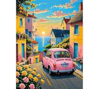 Viart Landscape Paint by Numbers for Adults,Scenery Painting by Numbers for Adults,Car Adult Paint by Numbers Kits for Home Wall Decor 12x16inch