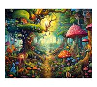 Viart Mushrooms Paint by Numbers for Adults-Forest Painting by Numbers for Adults,Mushrooms Paint by Number Kits for Home Wall Decor 16x20inch