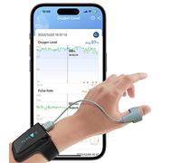 ViATOM Bluetooth Pulse Oximeter Approved UK, 72 hr Battery Life Sleep Monitor with Alarm, Wrist Blood Oxygen Monitor with Continuous Monitoring Mode,Professional APP