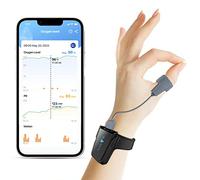 ViATOM Checkme O2 Sleep Pulse Oximeter, Blood Oxygen Monitor Finger and Wrist with Bluetooth, Wearable Sleep Monitor with Continuous Monitoring, Professional APP&PC Report