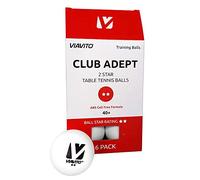 VIAVITO Club Adept 2 Star Table Tennis Balls - Pack of 6