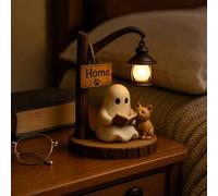 Viawispp Halloween Cute Ghost Reading Lantern,Ghost Reading Book Lamp