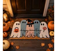 Viawispp Halloween Ghost Welcome Doormat,Happy Haunting Doormat