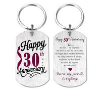 Viayen 30 Year Anniversary Keychain for Women Men Him Her, Romantic 30th Anniversary Decorations Gift for Husband Wife
