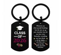 Viayen Black 2026 Graduation Keychain for Him Her - High Middle School College 8th 5th 6th Grade Graduation Gift for Women Men Boys Girls