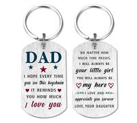 Viayen Dad Gifts for Men - Birthday Keyring for Dad from Daughter - Gifts for Your Dad Christmas Valentines Father's Day
