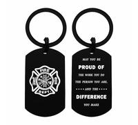 Viayen Firefighter Gifts for Men Women - Firefighter Birthday Christmas Keyring - Fireman Gift for Men Son Husband Boyfriend