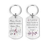 Viayen Music Teacher Appreciation Gifts Men Women - Gift for Music Teacher Male Thank You Birthday School Graduation Keychain