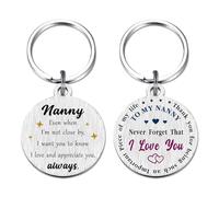 Viayen Nanny Mother's Day Gifts for Women - Gifts for Nanny Birthday Keyring from Grandkids - Nanny Valentines Christmas Stuff