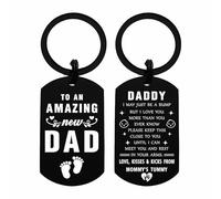 Viayen New Dad Gifts for First Time - New Father Daddy to be Keyring for Pregnant Expecting Dad Christmas Valentines