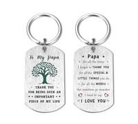 Viayen Valentines Day for Papa Gifts - Thank You Gift for Papa Birthday Wedding Easter Keyring from Granddaughter