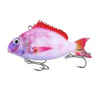 VIB Lure Set for Bass Perch Pike with ABS Body, Thin-Back Structure, Reinforced Hooks, and Lifelike Side-to-Side Motion in Water (6cm-12.5g 5# Color)