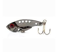 VIB Metal Fishing Lure Artificial Hard Bait with 3D Eyes High Frequency Vibration Tackle Sharp Treble Hooks Suitable for Seawater Freshwater