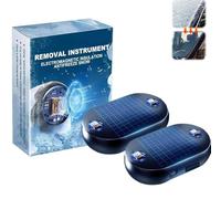 Vibbang 2 Pcs Electromagnetic Car Deicer, Electromagnetic Car Demister, Solar Snow Removal, Anti-Freeze Snow Removal Tool, Portable Car-Heater Defroster for Winter