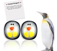 Vibbang 2Pcs Little Pocket Penguin Hug, Mini Animal Decoration, Toy Gifts, Special Encourage Ornaments for Friends Lovers
