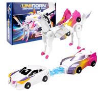 Vibbang 2PCS Transformer Car Unicorn Toys, Unicorn Robot, Anti-Collision Transformation Robot Toy, Magic Flying Wing Pegasus, Gift for Kids