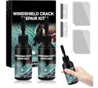 Vibbang 2Pcs Windshield Crack Repair Kit, DIY Glass Cracked Repair Kits, Glass Scratch Remove Liquid for Quick Fix Windscreen, for Windshields, Mirrors, All Crack Types Windshield Repair Kit