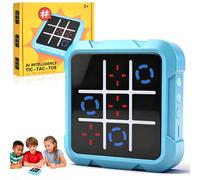 Vibbang 4-in-1 Electronic Tic Tac Toe Game, Handheld Tic Tac Electronic Game, Noughts and Crosses Games, Portable Travel Games for Adults, Mastermind Training for Educational and Memory
