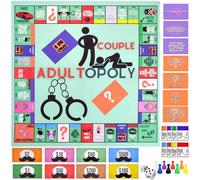Vibbang Adultopoly Board Game, Couple-Focused Gameplay with Unique Challenges and Bond-Building Mechanics, For Adults 180+, 2 Players, Green, 9 x 9 x 1.6 inches