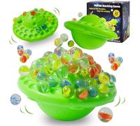 Vibbang Balance Glass Marbles for Kids, Funny Marble Run Toys for Kids, Colourful Marble Games with 60 Marbles, Single Player and Team Mode Strategy, Party Kid Gifts For Girls Boys