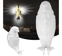 Vibbang Bald Eagle Wall Light, 3D Printed LED Wall Owl Night Light, Creative Plug in Night Owl Wall Lamp Decoration, Modern Wall Led Lights Battery Operated for Bedroom Stairway Hallway Kitchen Pub