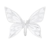 Vibbang Butterfly Fairy Wings for Adult & Kids, Butterfly Wings for Women Girls, Sparkle Angel Wings Dress Up Party Favor, Fairy Princess Wings, Halloween Christmas Fairy Costume Fancy Dress (White)