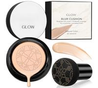Vibbang Cushion Foundation Cream, Mushroom Head Air Cushion CC Cream, Natural Makeup Foundation Full Coverage, Moisturizing Concealer Brighten Long-Lasting, Even Skin Tone for All Skin Types(Natutal)